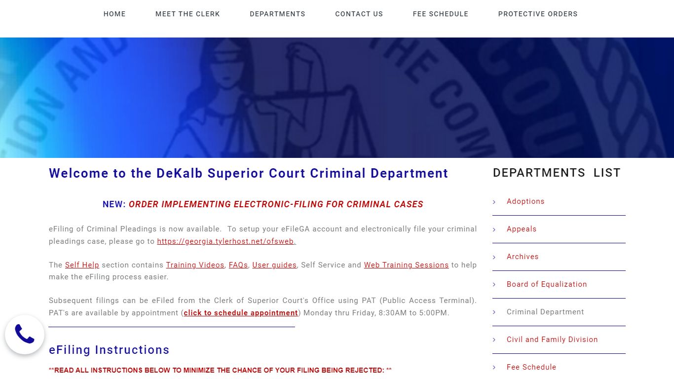 Criminal Department | DeKalb County Clerk of Superior Court